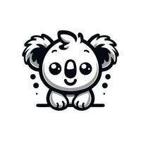 Koala logo design illustration. Koala . koala icon mascot design vector