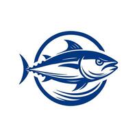 Tuna icon logo. tuna logo design illustration vector