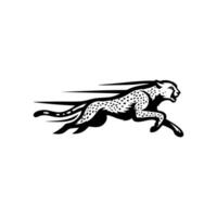 Cheetah logo.Running cheetah animal logo vector