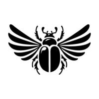 Horn beetle logo design. horn beetle logo illustration. vector