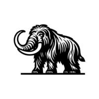 mammoth animal logo design. Tough black mammoth design. illustration design vector