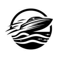 velocidad barco logo icono diseño. velocidad barco ilustración vector