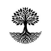 black tree logo design inspiration vector