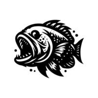 fish predator logo design. goliath logo design inspiration vector