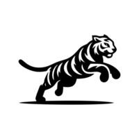 Black tiger logo. tiger logo design illustration vector