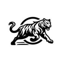 Black tiger logo. tiger logo design illustration vector