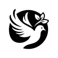 The dove logo design is elegant and luxurious. Dove logo design vector