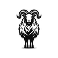sheep logo design. illustration of black sheep vector