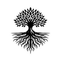 black tree logo design inspiration vector
