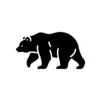 black and white bear logo. bear logo design template vector