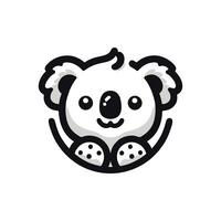 Koala logo design illustration. Koala . koala icon mascot design vector