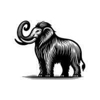 mamut animal logo diseño. difícil negro mamut diseño. ilustración diseño vector