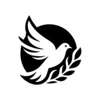 The dove logo design is elegant and luxurious. Dove logo design vector