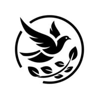 The dove logo design is elegant and luxurious. Dove logo design vector