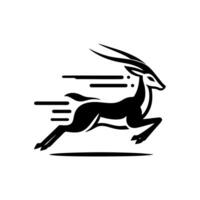 Springbok logo. springbok illustration. springbok wild animal vector