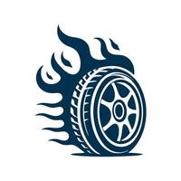neumático logo. llantas logo diseño modelo. silueta rueda vector