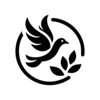 The dove logo design is elegant and luxurious. Dove logo design vector