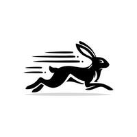 Rabbit logo black and white. rabbit logo design vector