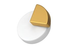Financial budget chart pie analyzing business accounting visualization 3d icon realistic vector