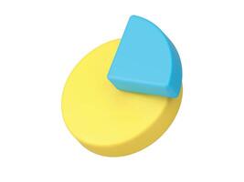 Business profit chart pie presentation sales marketing visualization report 3d icon realistic vector