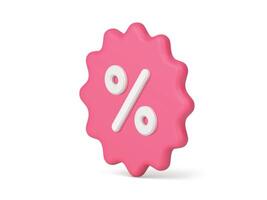 Shopping promo special offer clearance commercial sale discount retail percent 3d icon vector