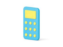 Calculator device financial balance assistance accounting check mathematics control 3d icon vector