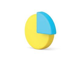 Chart pie infographic business analyzing data report marketing presentation 3d icon realistic vector