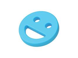 Smiley emoticon joy satisfaction character cyberspace chatting positive mood 3d icon vector