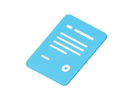Business deal contract legal paper document agreement form approval blank 3d icon realistic vector
