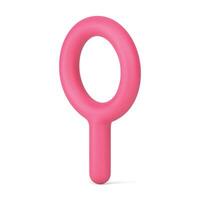 Magnifier pink loupe magnifying glass information internet browsing search discovery 3d icon vector