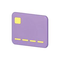 Credit card e money shopping online payment banking balance business retail 3d icon realistic vector