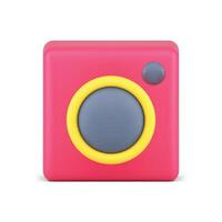Music listening audio sub buffer pink bass stereo system sound speaker 3d icon realistic vector