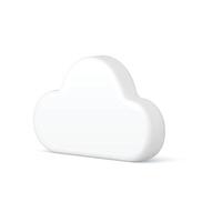 nube blanco mullido Cloudscape meteorología clima aire cúmulo isométrica 3d icono realista vector