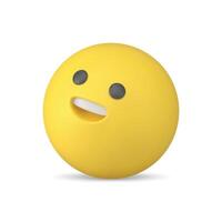 Emoticon smiley yellow social media character cyberspace chatting mascot 3d icon realistic vector