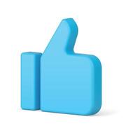 Thumb up cool like gesture isometric 3d icon positive solution realistic illustration vector