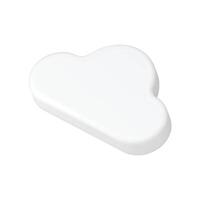 Cloud cumulus white airy atmosphere soft fluffy meteorology weather 3d icon realistic vector