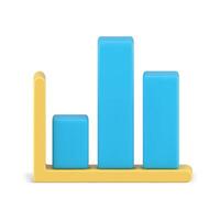 Chart bar diagram statistical analyzing infographic scheme project brainstorming 3d icon vector