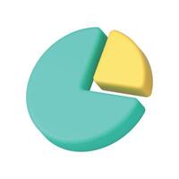 Chart pie graph section part business financial analyzing statistical accounting 3d icon vector