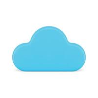 Sky blue cloud overcast weather air cloudscape natural environment 3d icon realistic vector