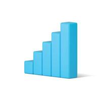 bar diagrama azul gráfico crecimiento columna estructura escala datos visualización reporte 3d icono vector