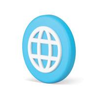 Internet network web page browser cyberspace access connection 3d icon realistic illustration vector
