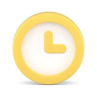 Stopwatch yellow timer with arrows circle badge countdown measurement 3d icon realistic vector
