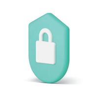 Cyberspace protection privacy access password security confidential control 3d icon realistic vector