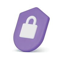 Password encryption cyberspace crime control hacker attack antivirus protection 3d icon vector