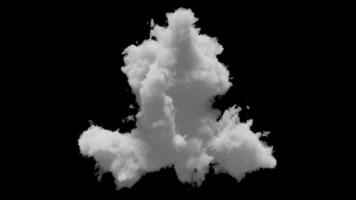 3D big cloud with alpha channel and looping animation video