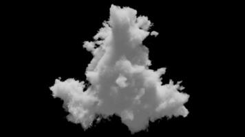 3D big cloud with alpha channel and looping animation video