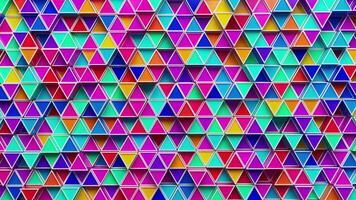 Looping animation of a group of multicolored plastic geometric shapes. video