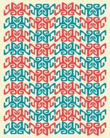 Abstract ethnic aztec mayan african pattern background old style motif fabric apparel textile paper print art editable vector