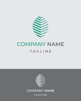 Leaf geometric green envieronment organic garden hotel logo clip art business company editable vector