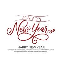 Lettering text of happy new year vector